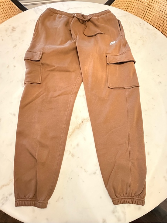 Nike Other - Nike Men’s Fleece Cargo Sweatpants Tan / Brown Excellent Condition Size Large
